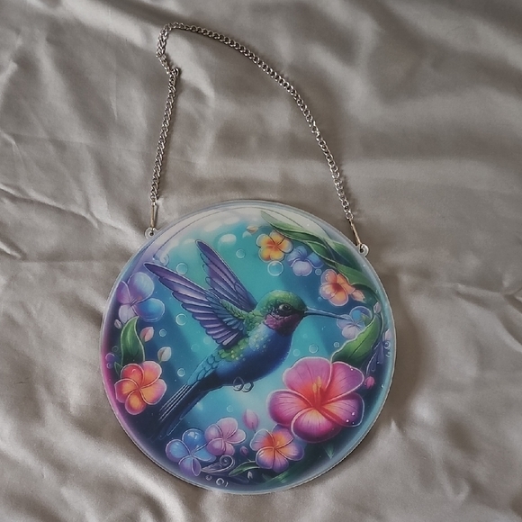 Colorful Rhinestone  Hummingbird Sun Catcher - Picture 4 of 5
